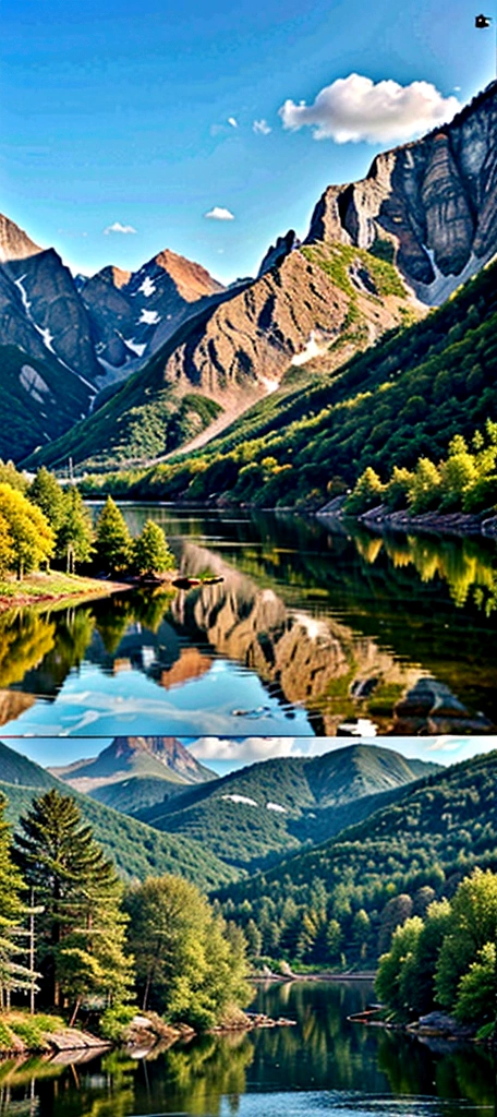a close up of a cell phone with a picture of a lake, amazing wallpaper, beautiful lake background, detailed scenery —width 672, stunning nature in background, anime nature wallpap, stunning screensaver, beatiful backgrounds, amazing background, beautiful composition 3 - d 4 k, beautiful wallpaper, scenery wallpaper, detailed scenic view, beautiful detailed scene