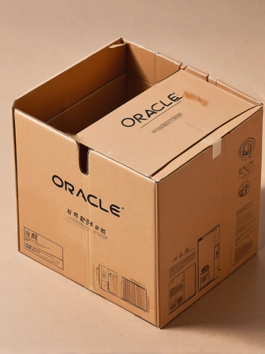 A cardboard design for an assembled home,Carton flat,Simple style,The logo name is oracle,Lay the carton flat,detail,high quality,Fashion