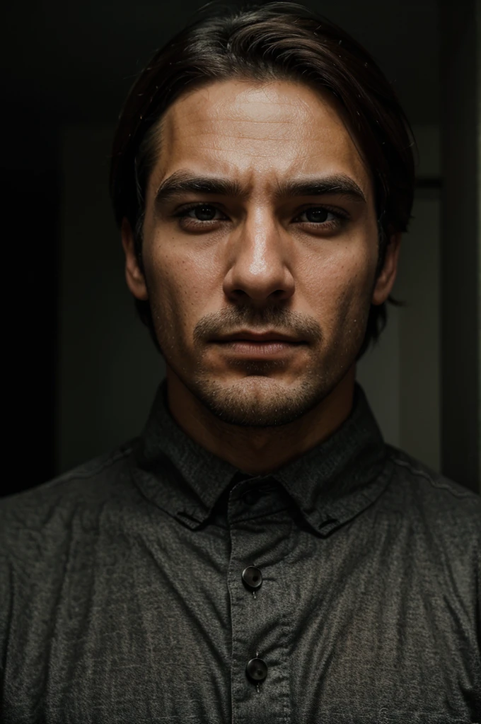 This man has a sweet face but looks very gloomy