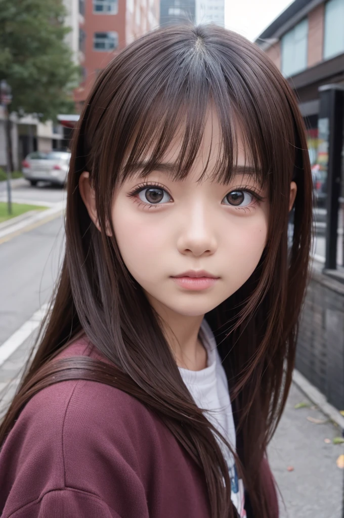 highest quality、Black catを抱く女の子、cute 14 year old girl、short bob、Black cat、natural look、long shot、Natural light