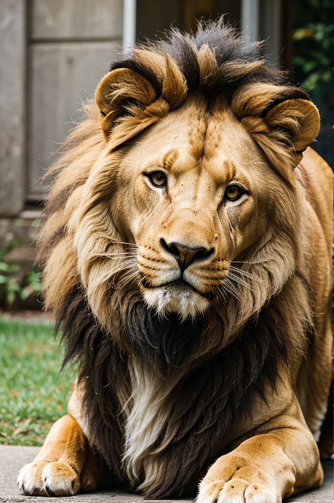 Mixture of a dog and lion