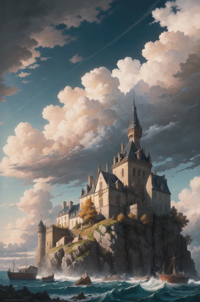 dreamlikeart absurdres highres masterpiece best quality
Alois Arnegger Antoine Blanchard
town castle forest sea sky clouds
