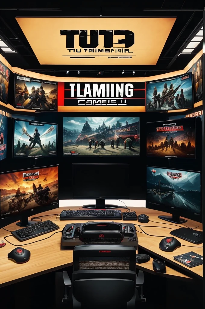 Create a YouTube banner for a channel called "The Gaming World 1891." The channel focuses on gaming content. The banner should have a professional banner.
