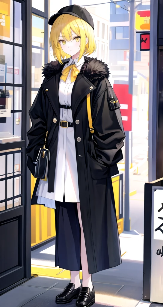Yellow Hair　Yellow Eyes　Fashionable clothes　woman　adult　cool