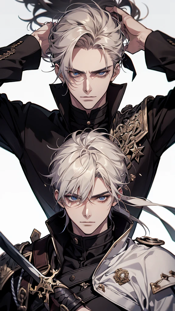 1male, adult, handsome, cruel, swordman, ruinscape