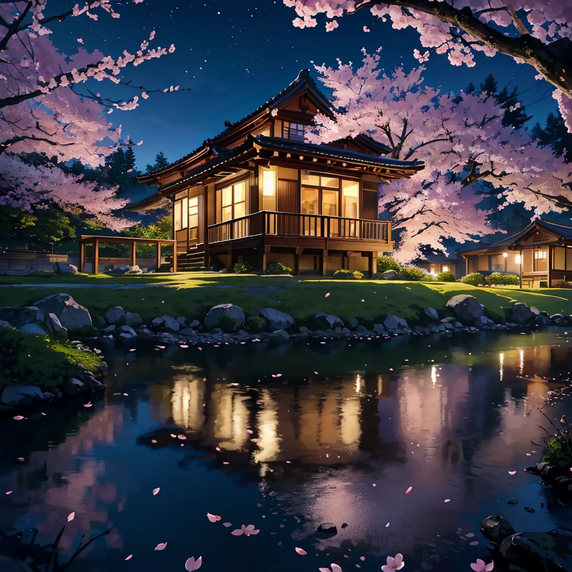 Very detailed, Highest quality, (Ultra-high resolution,8K), (8K wallpapers incorporating highly detailed CG), Cinematic lighting effects,(The Law of Perspective),Beautiful lighting,Photographed with Canon EOS R6,(Beautiful night view),warm,spring,(cherry blossoms通り),(cherry blossoms),,(cherry blossomsの花),sunlight,(springの新宿御苑の詳しい情報),(Garden of Kotonoha),(Detailed cityscape from a distance),Residential Street,Apartment,Calm atmosphere,(Photorealistic)