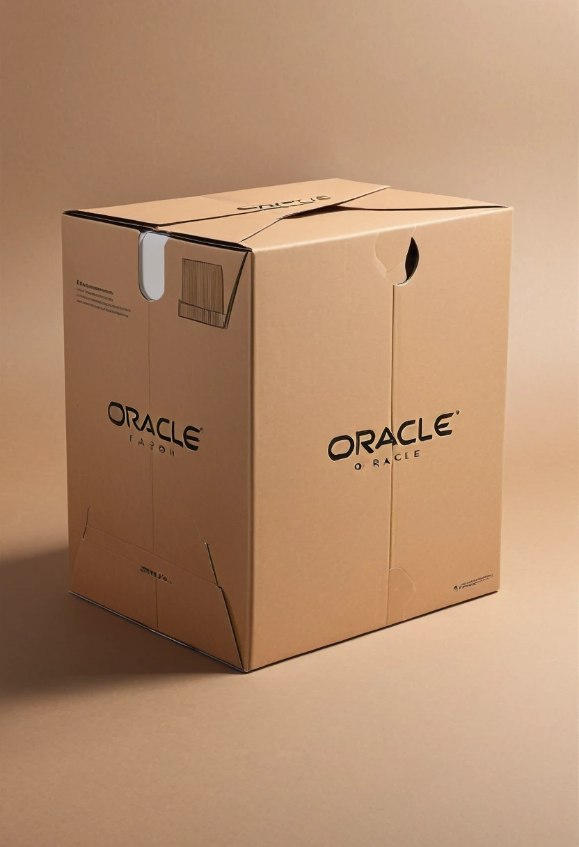 A cardboard design for an assembled home，Carton flat，Simple style，The logo name is oracle，Lay the carton flat，detail，high quality，Fashion