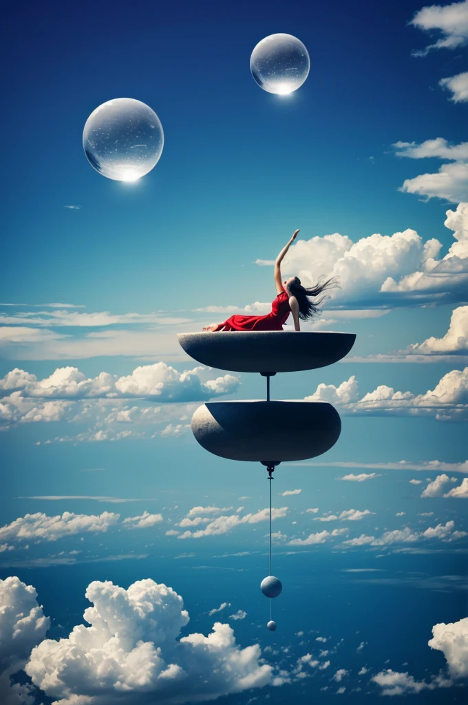 crazy journey levitating in a dream, surreal whimsical --v 6.0 --s 300
