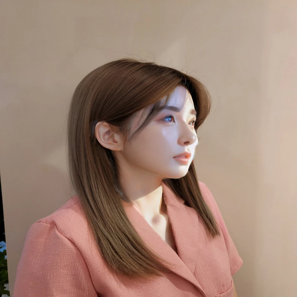 Best Quality, 8k, Masterpiece, (Portrait: 1.3), (photo realistic:1.4), (hyper realistic:1.4), Sharp Focus, looking at viewer, (smoother lighting:1.1), (increase cinematic lighting quality:0.9), realistic lighting, backlighting, light on face, ray trace, (brightening light:1.2), (Increase quality:1.4), sharp detail, (best quality real texture skin:1.4), finely detailed eyes, black_eyes, finely detailed face, 25 year old Korean woman,gentle_face