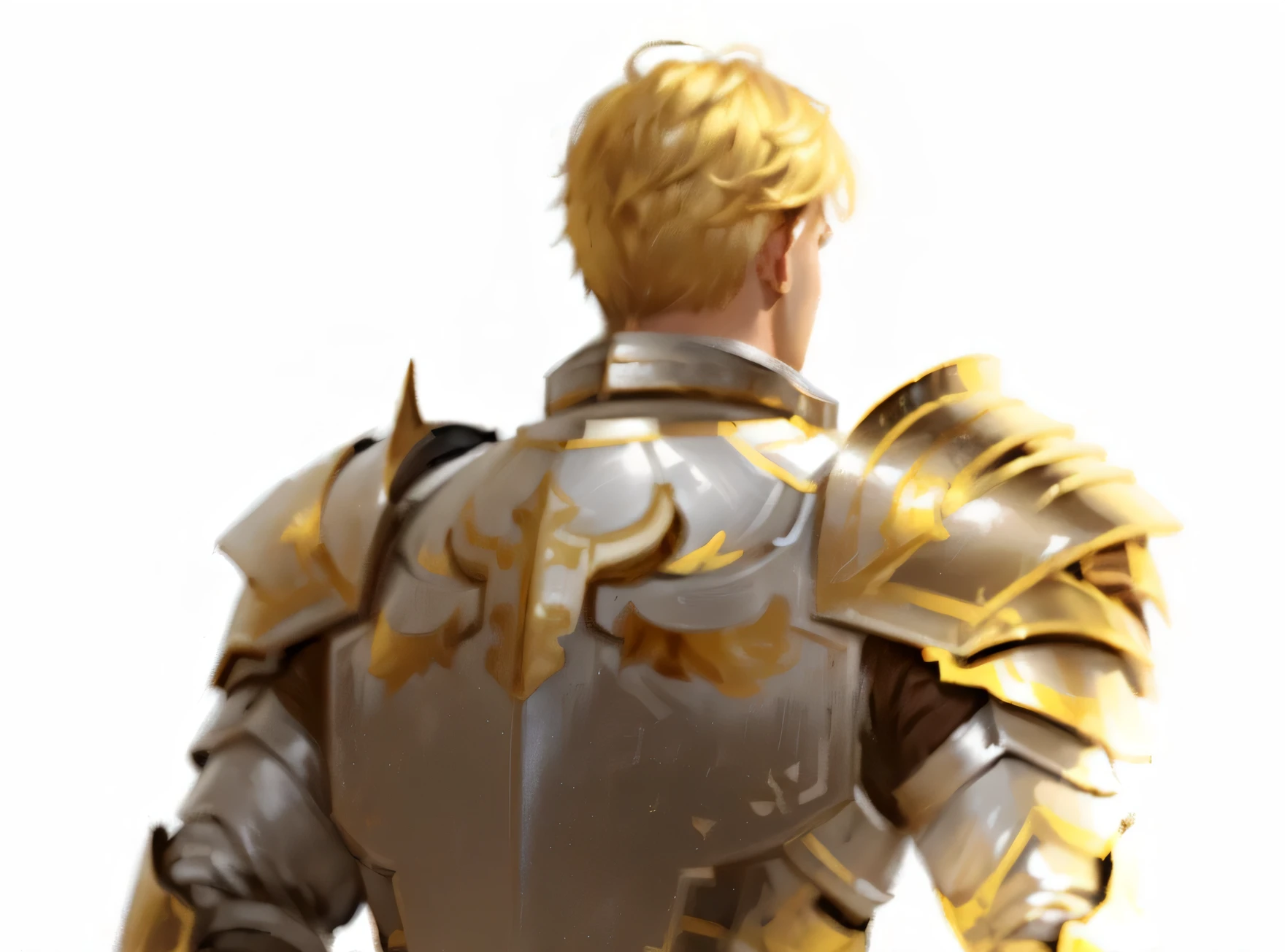 A heavily armored man wielding a sword, ornate golden armor, paladin in golden armor, human male paladin, golden holy knight, light golden armor, golden armor, golden armor, wearing golden armor, golden armor, wearing golden armor, angelic golden armor, golden cataphract knight
