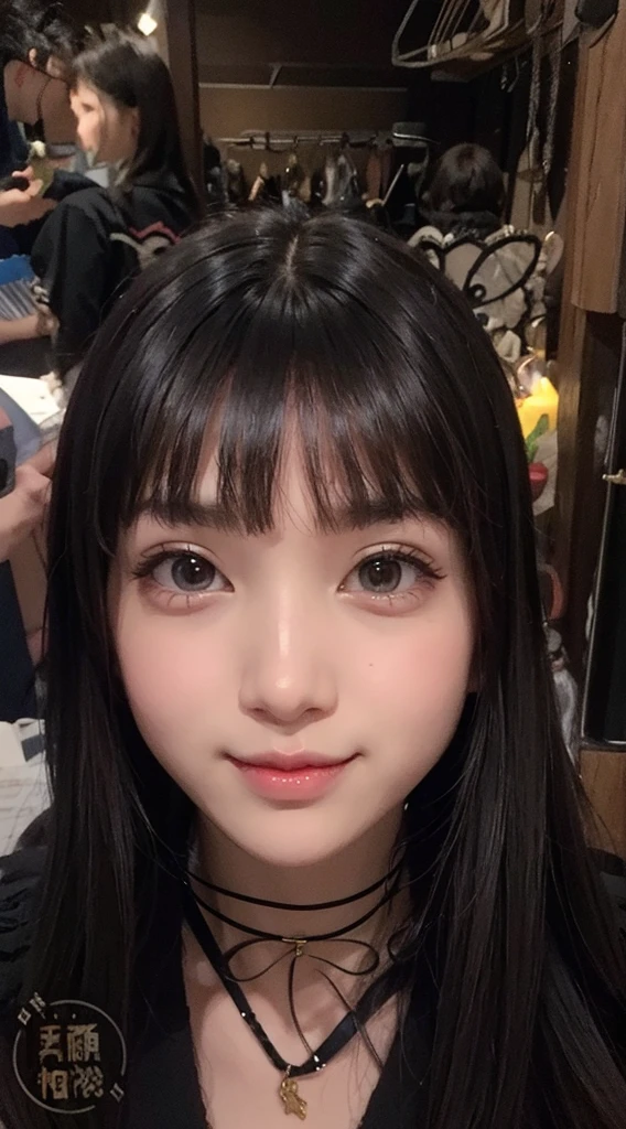 A girl with a delicate, fair and lovely face