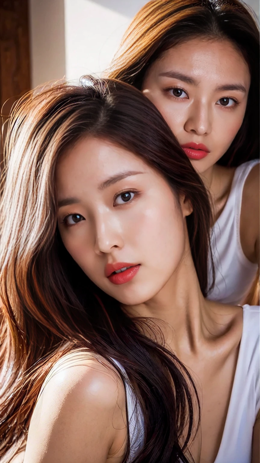 Hyperrealism, (Photorealistic:1.4), Maximum resolution, (masterpiece), Very detailed, Professional, Highest quality, A sophisticated face, Beautiful woman, Beautiful eyes and lips down to the last detail, Beautiful Face, Idol's face, whole body, whole body, bikini, Tropical seaside, Natural Skin, Sunlight shining, Various female poses