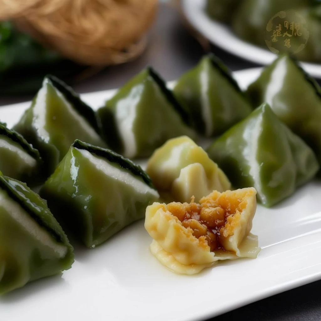 there are many small dumplings on a plate with a piece of bread, bao pnan, inspired by Gong Kai, 0, caramel, bao phan, inspired by Fan Kuan, cute:2, battered, f 2. 0, green, inspired by Ni Duan, recipe, close up of iwakura lain, slightly smooth, moist, yummy