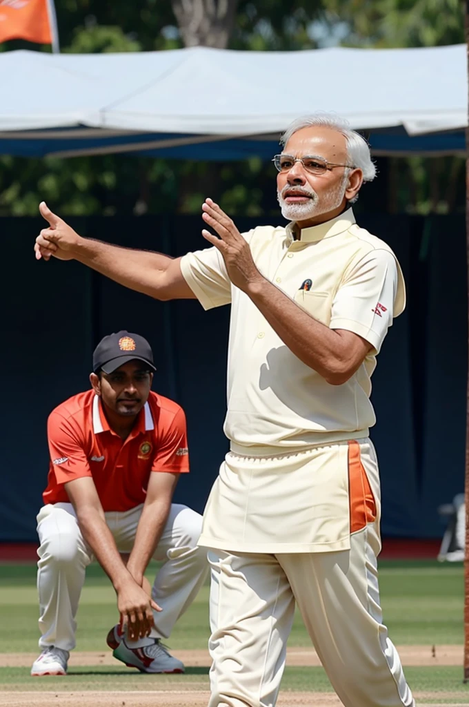 Modi play cricket