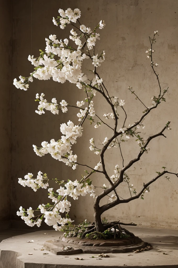 The hidden sculpture of blossoming flowers waiting to wither
