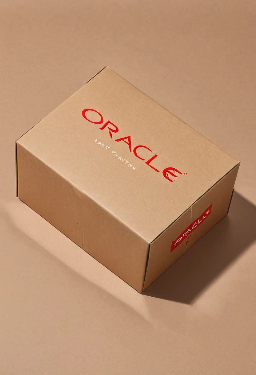 Carton flat lay，Flat，Simple style，The logo name is oracle，Lay the carton flat，detail，high quality，Fashion