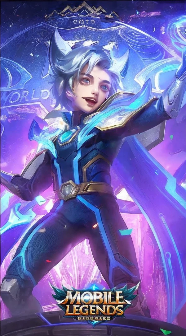 (absurdres, highres, ultra detailed, HDR), masterpiece, best quality, Android Game Character , short hair, handsome boy, anime eyes, Mobile Legends Hero, detailed scebe, detailed character