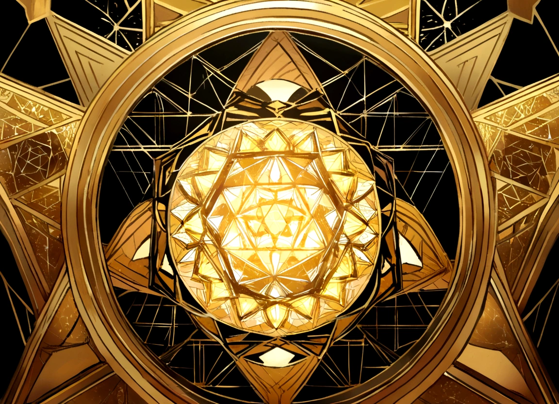 a close up of a flower of life surrounded by gold lights, Sacred fractal structures, fractal Sacred geometry, Sacred geometry, flower of life, Sacred geometry pattern, Emits a golden glow, Sacred geometry melting, glowing Golden Halo, overlaid Sacred geometry, Golden ethereal light, Golden Halo, geometry and astrology, opening a shining portal, gold gates of heaven!!!!!!!!