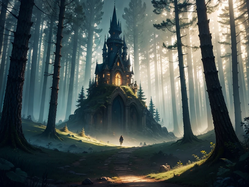 a fantasy  light game background, magical forest landscape,  intricate character design, vibrant colors, dramatic lighting, cinematic composition, highly detailed, hyper realistic, 8k, best quality, masterpiece, (photo-realistic:1.37), (ultra-detailed:1.2), dramatic dark lighting, moody atmosphere, epic fantasy scene