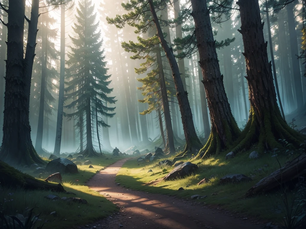 a fantasy light game background, magical forest landscape, intricate character design, vibrant colors, dramatic lighting, cinematic composition, highly detailed, hyper realistic, 8k, best quality, masterpiece, (photo-realistic:1.37), (ultra-detailed:1.2), dramatic dark lighting, moody atmosphere, epic fantasy scene