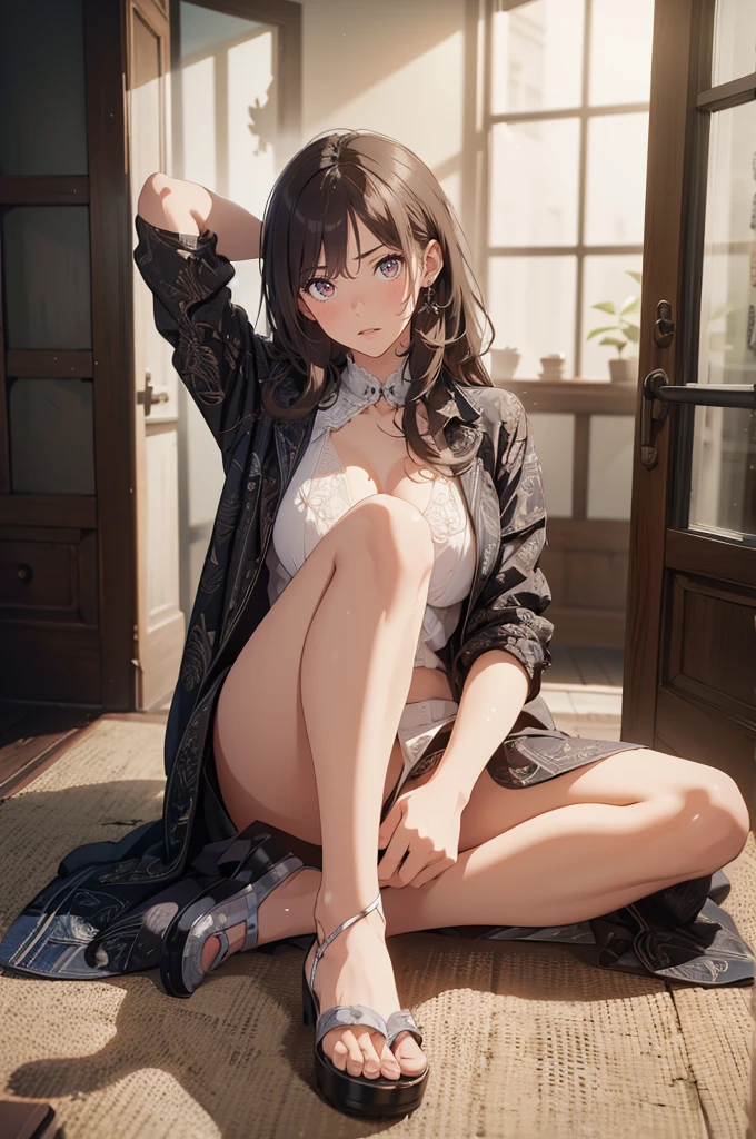 (masterpiece), (best quality), (ultra-detailed), (best illustration), (best shadow), (absurdres), Female, 25 years old, shy, nsfw, steam, serious,