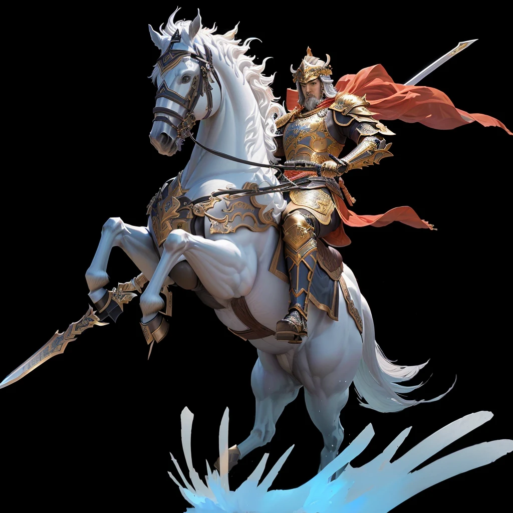Statue of Aalfed,A man riding a horse,Holding a sword, zhao yun, Horse Warrior, guan yu, heise jinyao, xianxia hero, Keqing from genshin impact, 《Genshin Impact》Zhongli, Knight carrying a great sword, Krenz Kushat and Lin Wenjun, author:Yang J, Gold Paladin