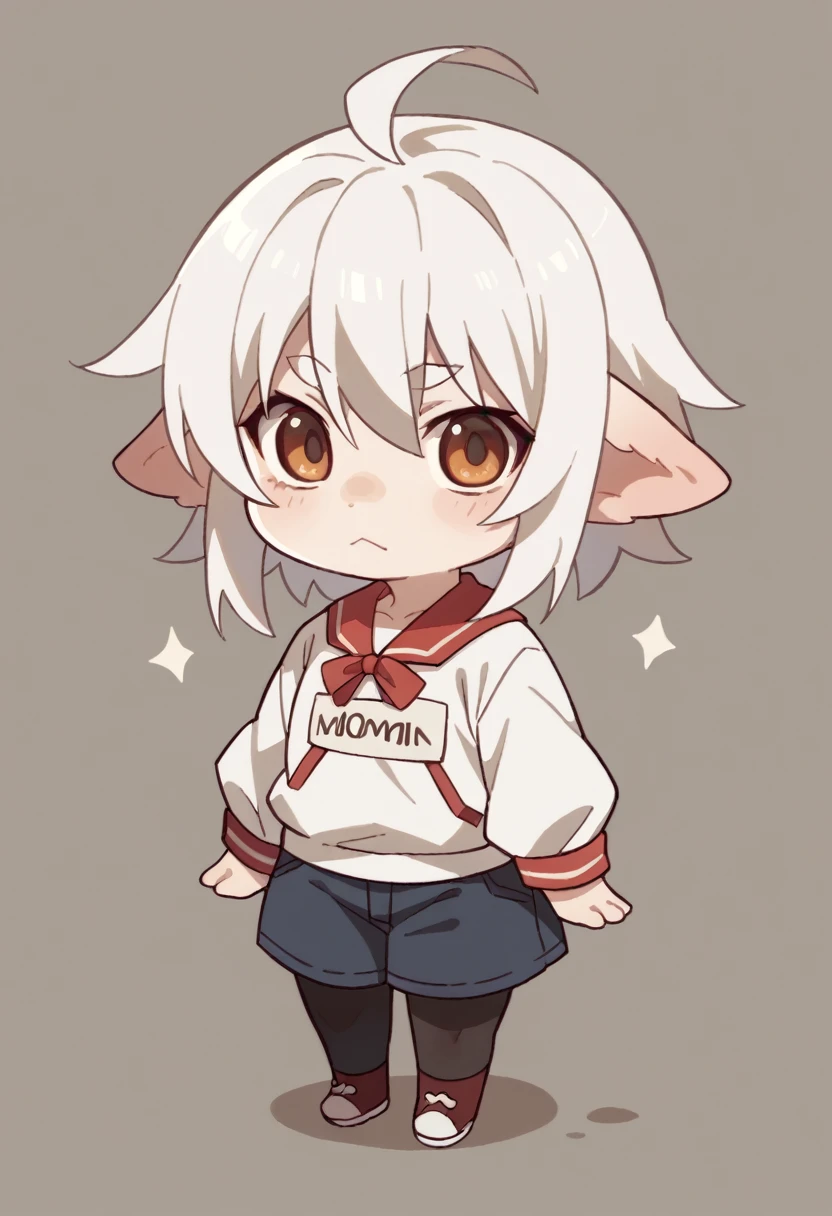 Chibi Character , Greeting, high resolution,girl,Kemomimi,