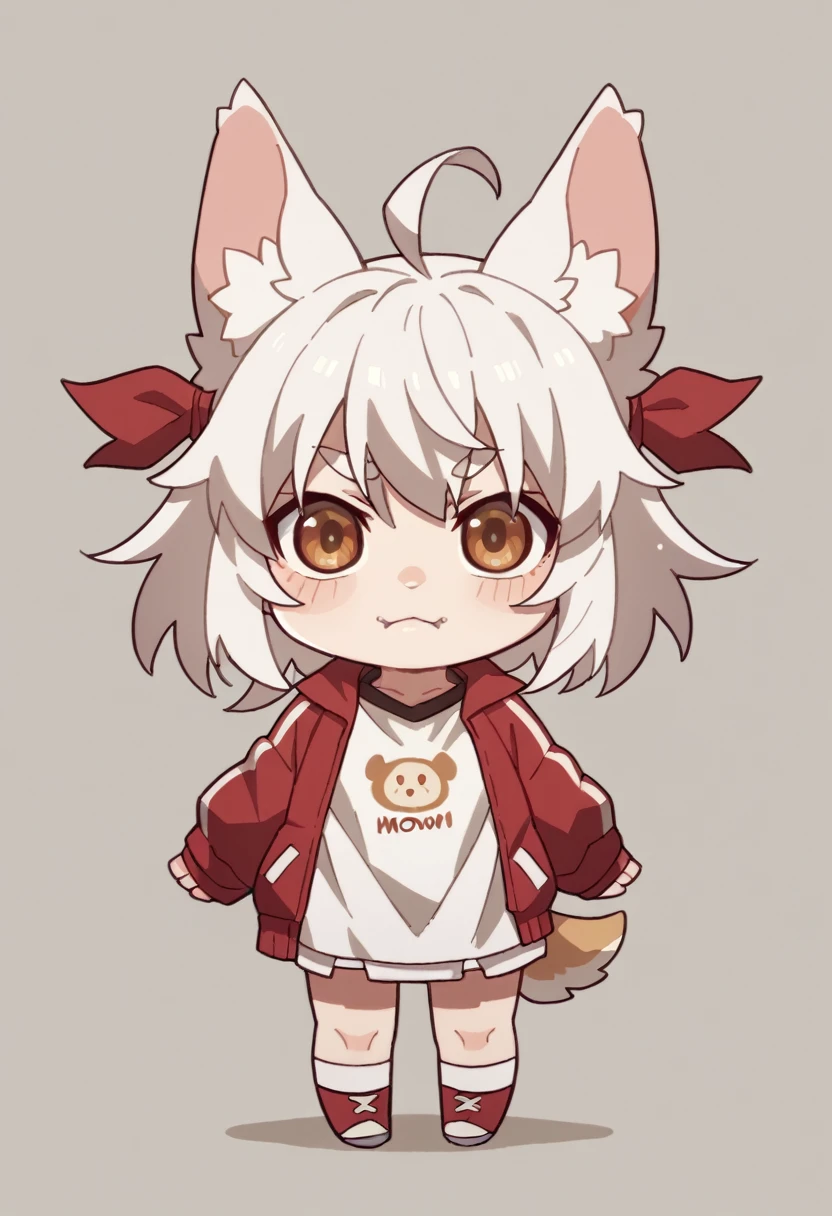 Chibi Character , Greeting, high resolution,girl,Kemomimi,