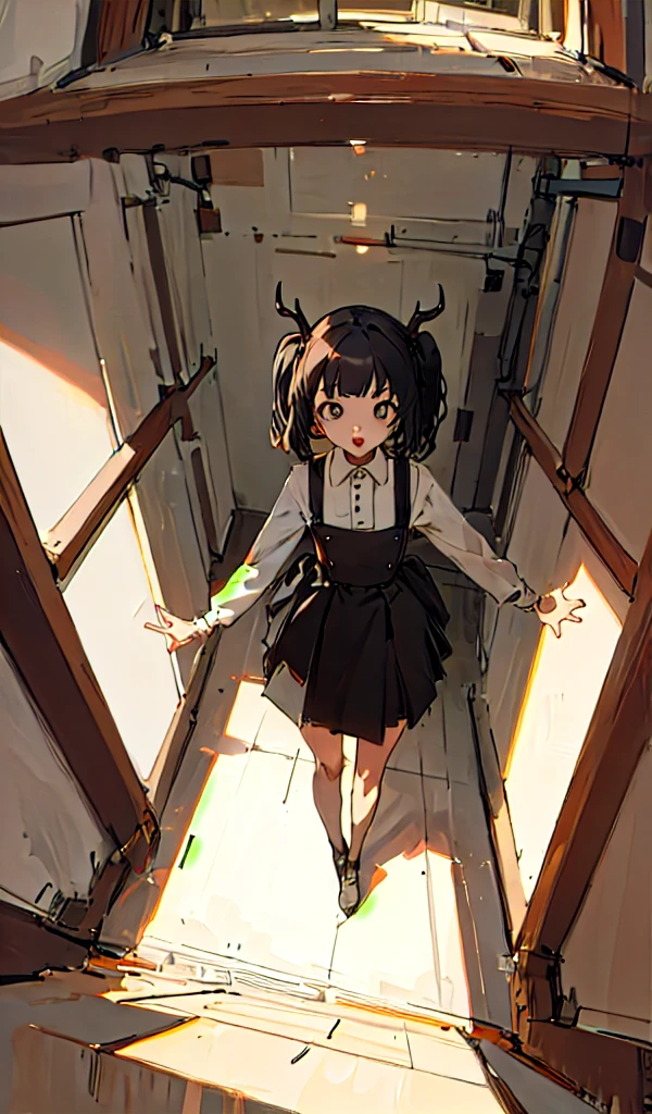 5 point perspective, 1 girl, masterpiece