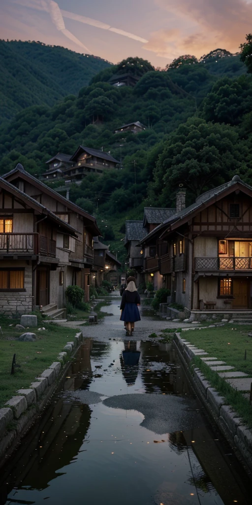 In a quaint anime village, known for its serene beauty, a mysterious incident shatters the peace when a beloved villager disappears without a trace. As dusk falls, the villagers gather in fear and confusion, realizing something sinister lurks among them.
