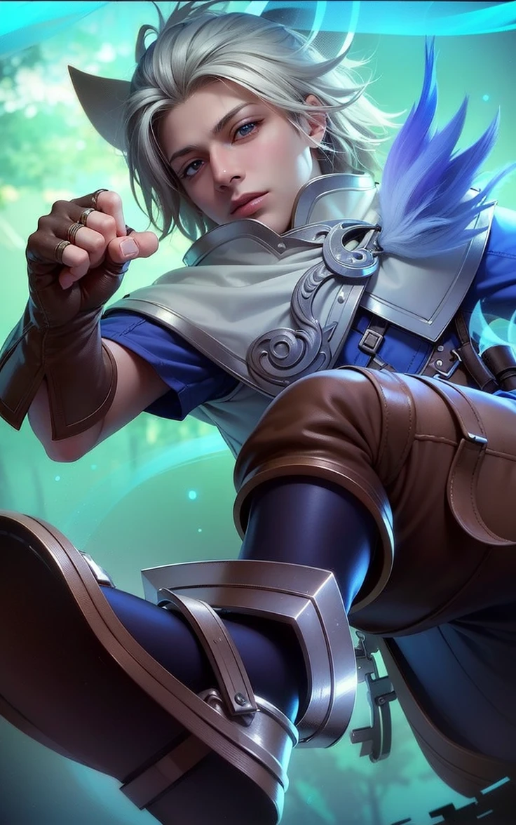 masculine male, masterpiece, ((perfect eyes)) best quality, (semirealism:1.9), beautiful lighting, (extremely detailed CG unity 4k fhd wallpaper), High Detail, Sharp focus, dramatic outdoors, 1 boy ,19 years old, blue eyes, smile, royal matador.