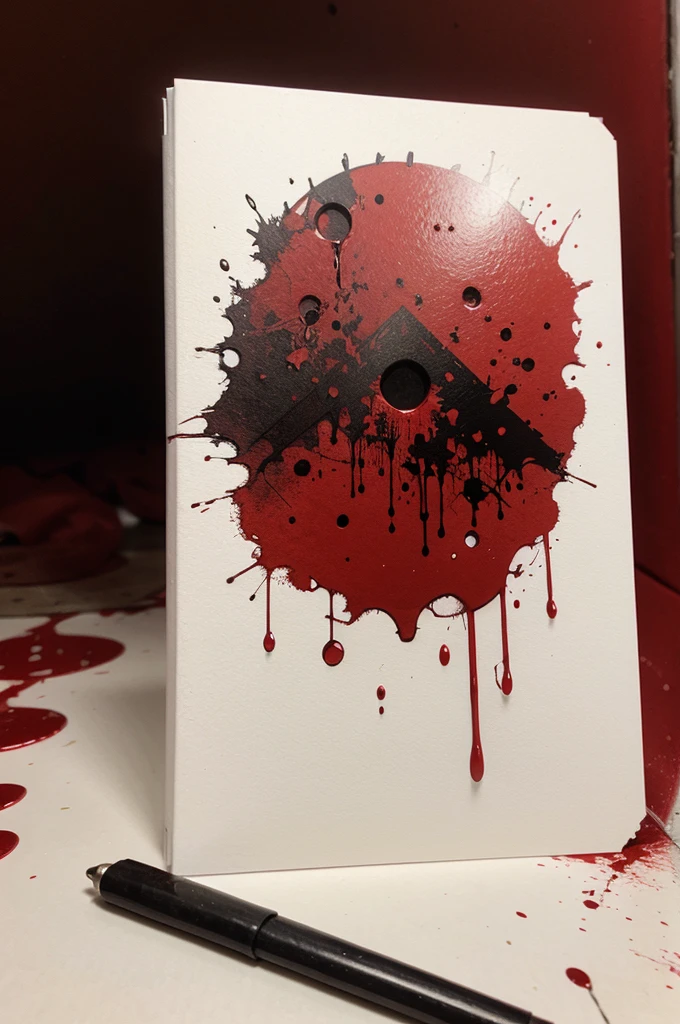 key with some blood splatters on the edge for an illustrative novel  