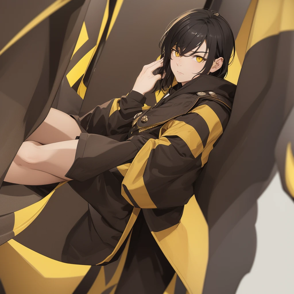 boy,Black Hair,Yellow Eyes,