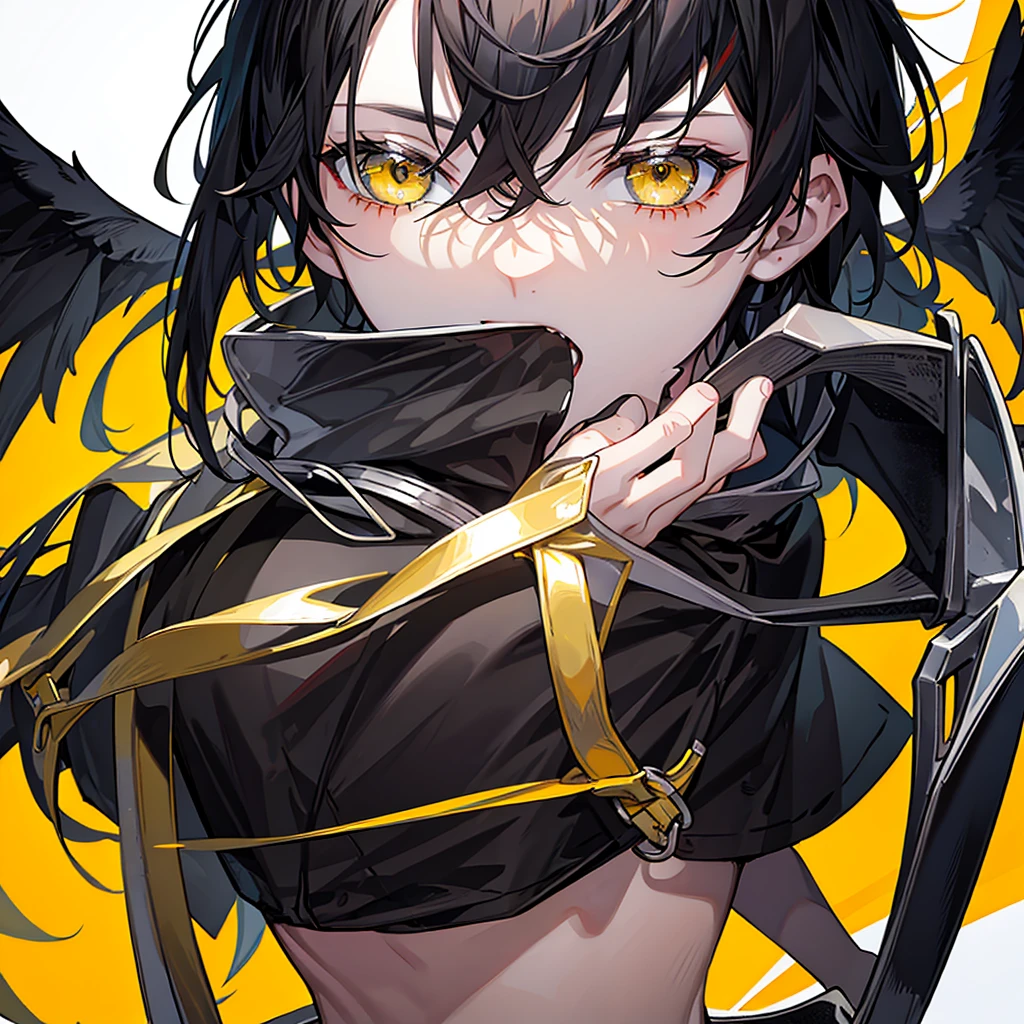 boy,Black Hair,Yellow Eyes,