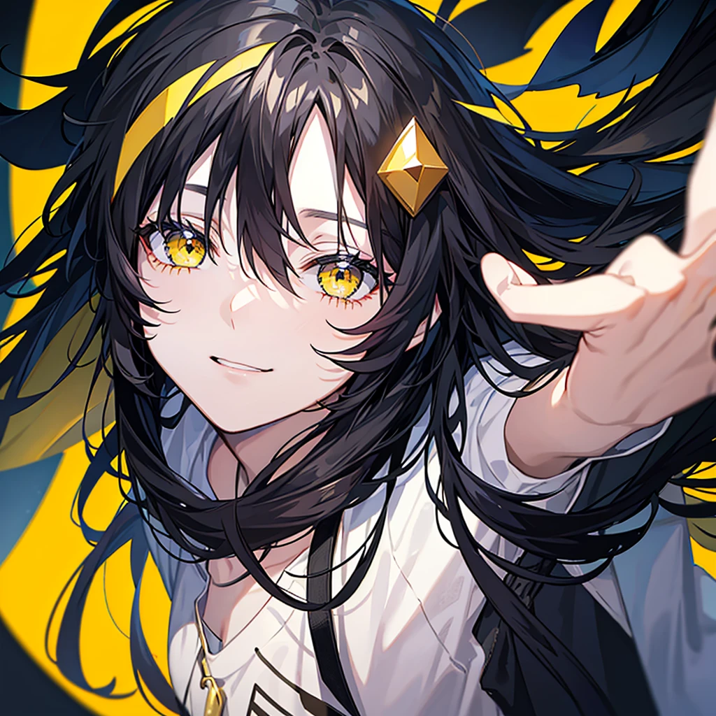boy,Black Hair,Yellow Eyes,