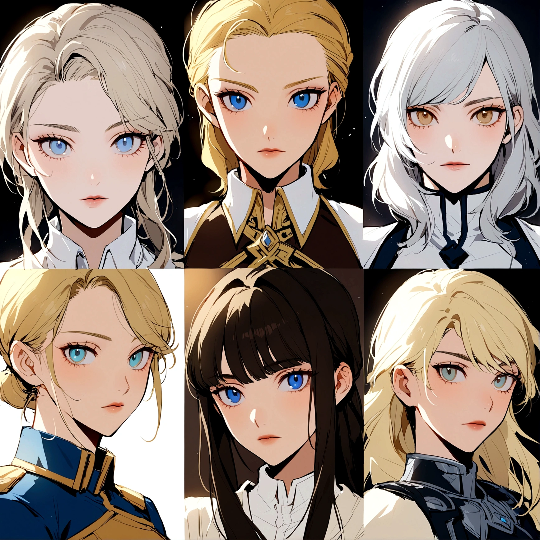 Close-up of a woman with short grey hair, Bleached blonde short hair, Elisha Cuthbert(Paladin), Nicole DeBoer, androgynous face, Blue eyes and blonde hair, Blonde hair and blue eyes, Irina Nordsol-Kuzmina, Kimberly Astin, Girl with short white hair, Betty Cooper, Attractive androgynous humanoid