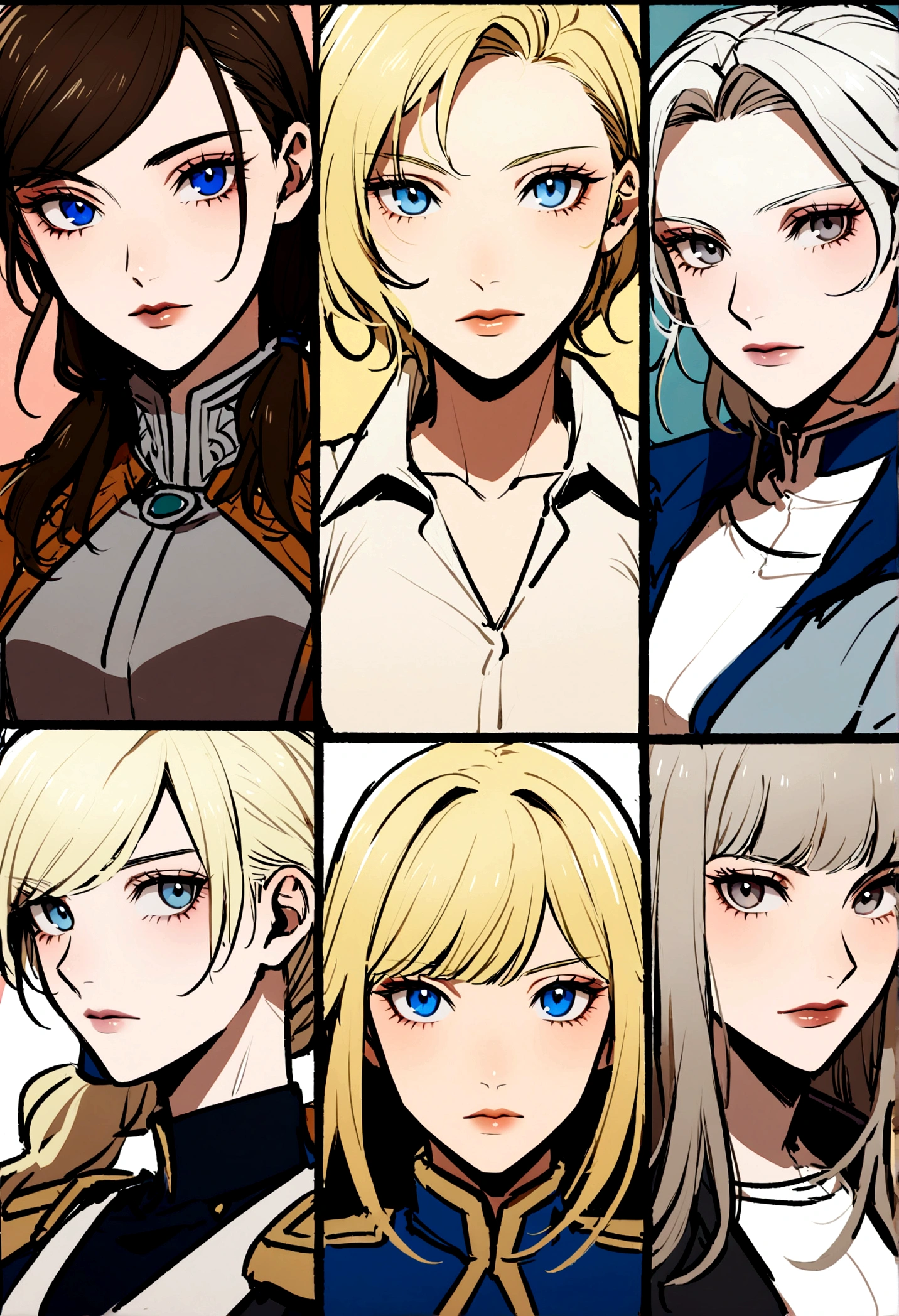 Close-up of a woman with short grey hair, Bleached blonde short hair, Elisha Cuthbert(Paladin), Nicole DeBoer, androgynous face, Blue eyes and blonde hair, Blonde hair and blue eyes, Irina Nordsol-Kuzmina, Kimberly Astin, Girl with short white hair, Betty Cooper, Attractive androgynous humanoid