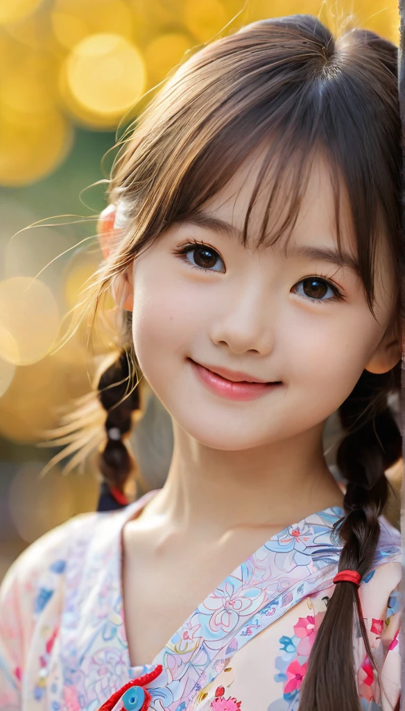 close-up of pretty Japanese_Russian girl,((flat chests:1.35)), wear U-Can-See clothes,outdoor, bokeh background, UHD, 32K, , astonishingly pretty,absolutely cute,cute smile,very adorable, absolutely stunning,
