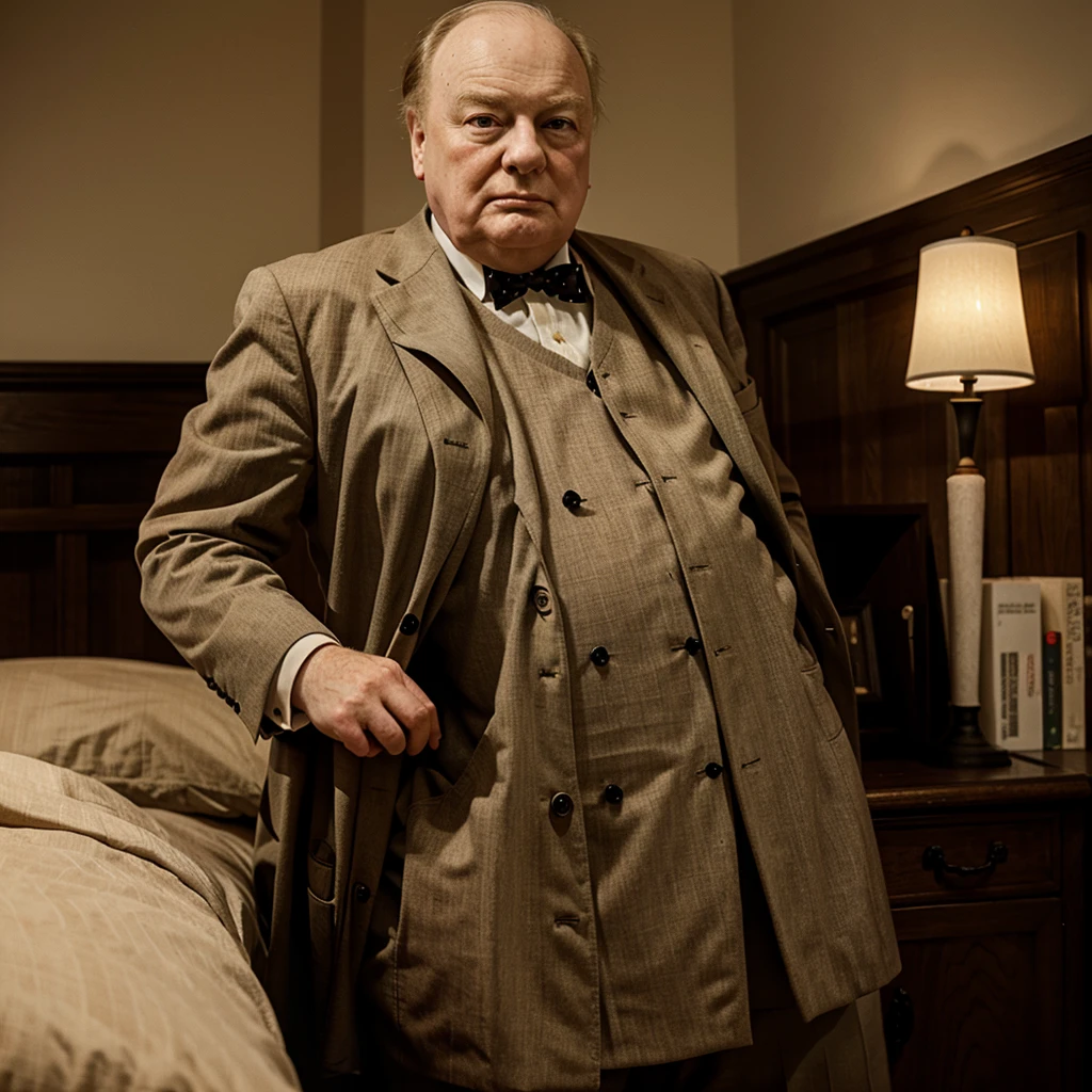 Churchill style peach