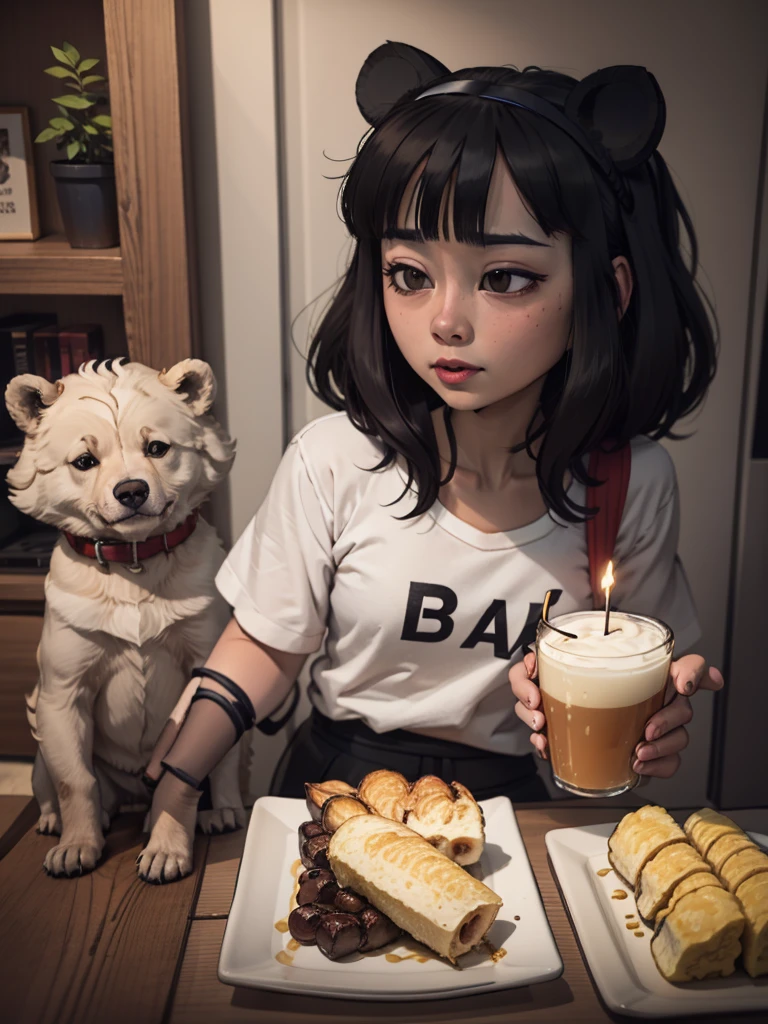 Bear，黑白Bear，Half black, half white