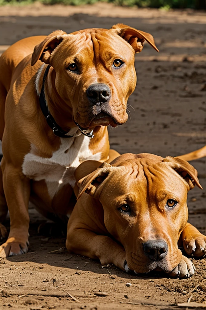 Orange pitbull