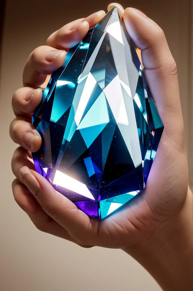 Make amazing small full of powers beautiful lumina crystal it looks like amazing 