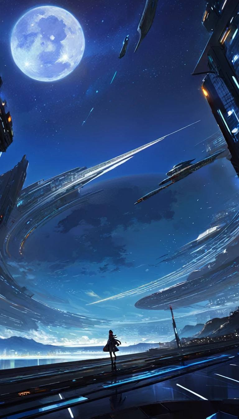 great futuristic landscape:1.5, night (inspired by art by Katsuhiro Otomo). oil painting)
