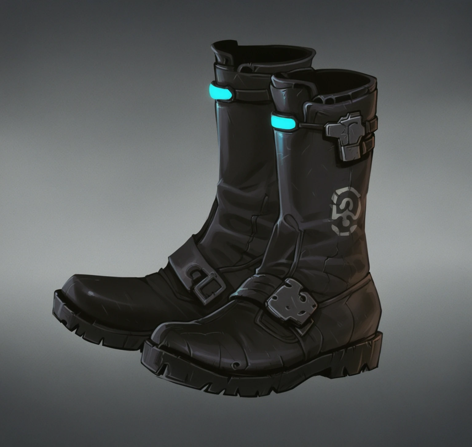 Soldier Boots, borderlands style, artstation, futuristic, concept art, hand paint texture