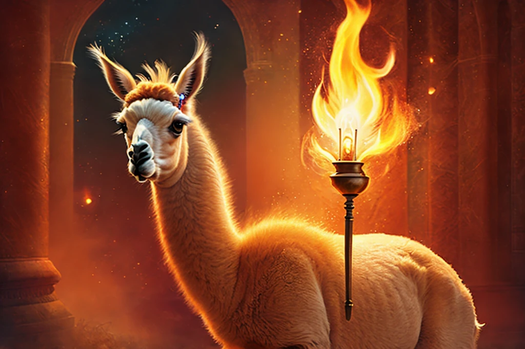 little magic flame, the llama refers to the animal

