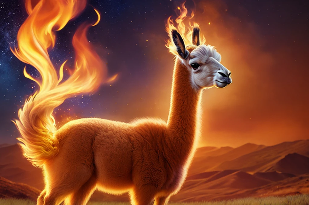 little magic flame, the llama refers to the animal
