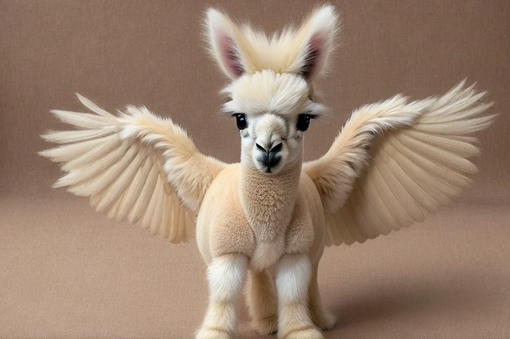 animal llama baby with wings
