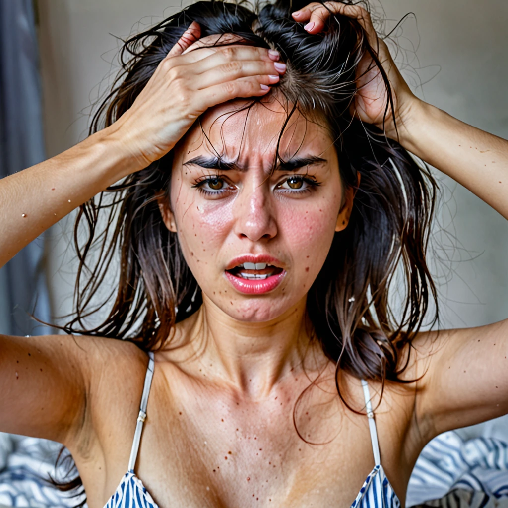 al , (oral :1.3),  , hand on her head, holds her by the hair, (traces of beatings on her body:1.2), torn clothes,  slavery, hellish torment