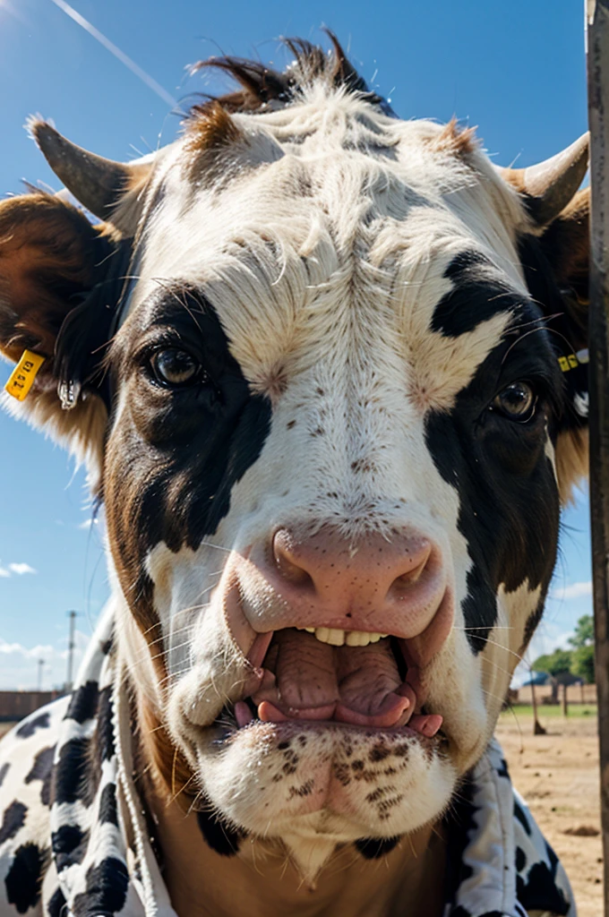 cow with a cool background and Dangke writing