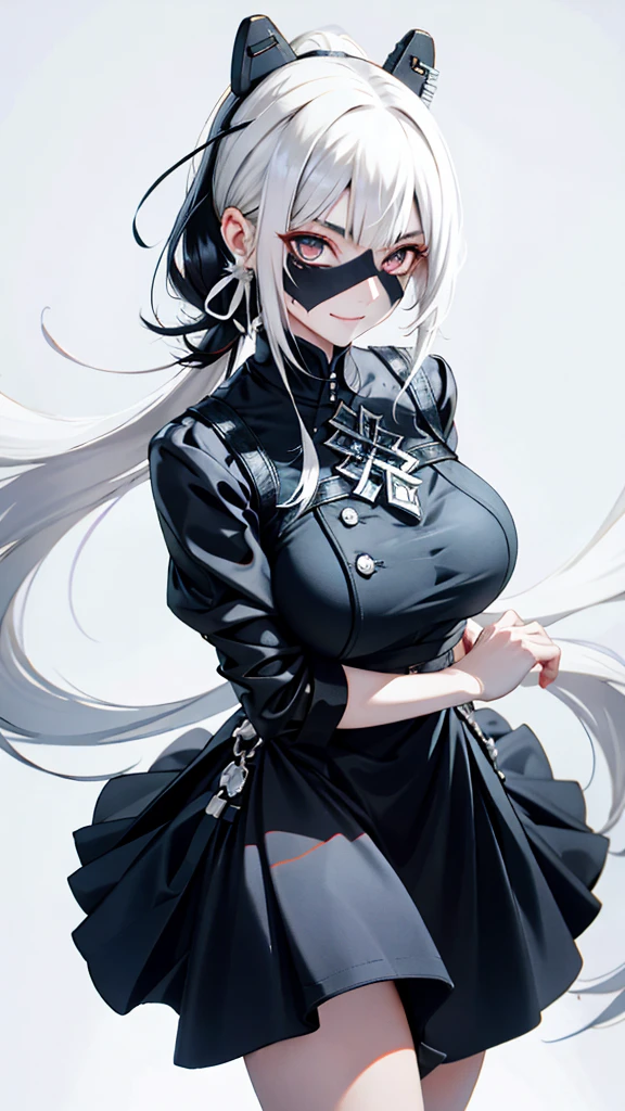Short Hair, bangs, curtained hair, crossed bangs, Long hair, Messy hair, pony tails, bangs, curtained hair, crossed bangs, Messy hair, pony tails, Big hair, ((37Old woman)), hair ear, hair tying, hair flaps, widow peak, head gear, Hair ribbon, kanzashi, hairpods, white hair ribbon, Moles under eyes, Raised eyebrows, eyeball, Evil smile, crazy, Shy, scowling, jitome, gloom (expression), Seductive smile, anime big breast, Minimalism, Anime style, anime big breast, Minimalism, Anime style, angle of view, From above, hyper HD, retinas, Masterpiece, ccurate, Textured skin, Super detail, High quality, High details, Award-Awarded, Best quality, A high resolution, 16k, hyper HD, retinas, Masterpiece, ccurate, Textured skin, Super detail, High quality, High details, Award-Awarded, Best quality, A high resolution, 16k(((White skin))